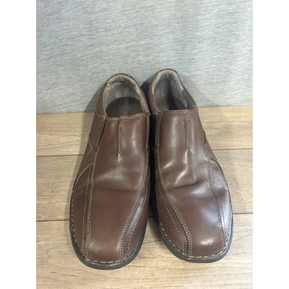 Clarks Men's Escalade Step Brown Leather Loafers Size 12M